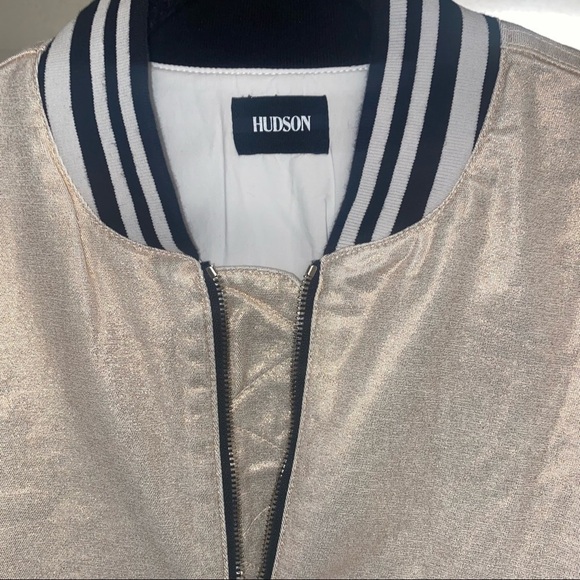 NWT Hudson Gene Rose Gold Bomber Jacket Size M - Picture 3 of 9